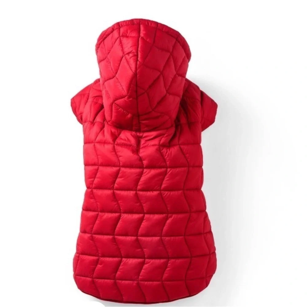 Dog and Cat Marshmallow Puffer Vest - Red - The Cuddle Collab / brand new